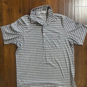 Criquet men’s XL Striped Polo Shirt short sleeve golf stretch performance